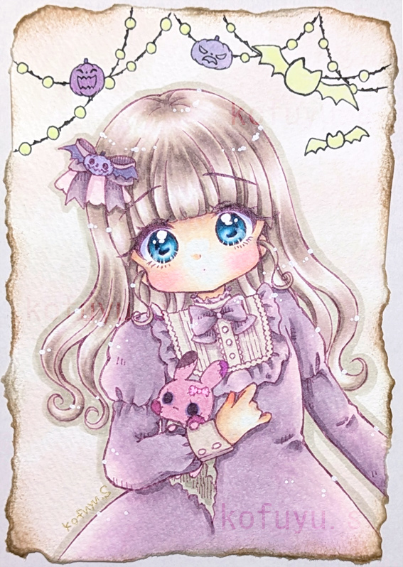 「ハロウィンドール #おばけのカーニバル展4 #イラスト」|里日菜こふゆのイラスト