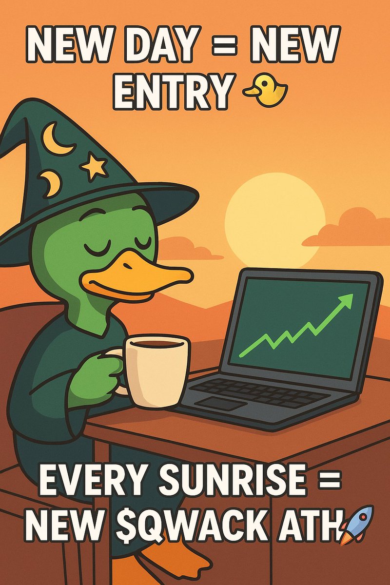 Good $QWACK'ing morning, 
S🚀🚀N well make $SOL go #QWACK'ers.

Aih5Mn9S7hophn9FbNSX98EiejeM3e7rggTRaCxfrge

dexscreener.com/solana/Eh2xmmc…

#Solana