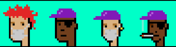 CyberArtEye's tweet image. 4 Phunks walking down the street... 
@etherphunks 
etherphunks.eth.limo Phunky marketplace
@DystoPhunkz *