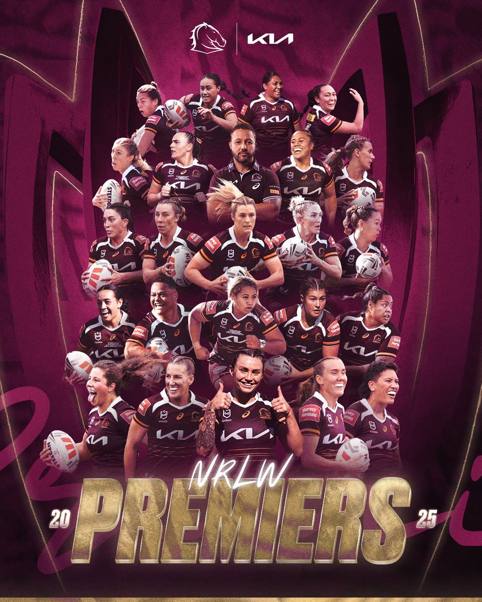 brisbanebroncos's tweet image. YOUR 2025 NRLW PREMIERS 🏆