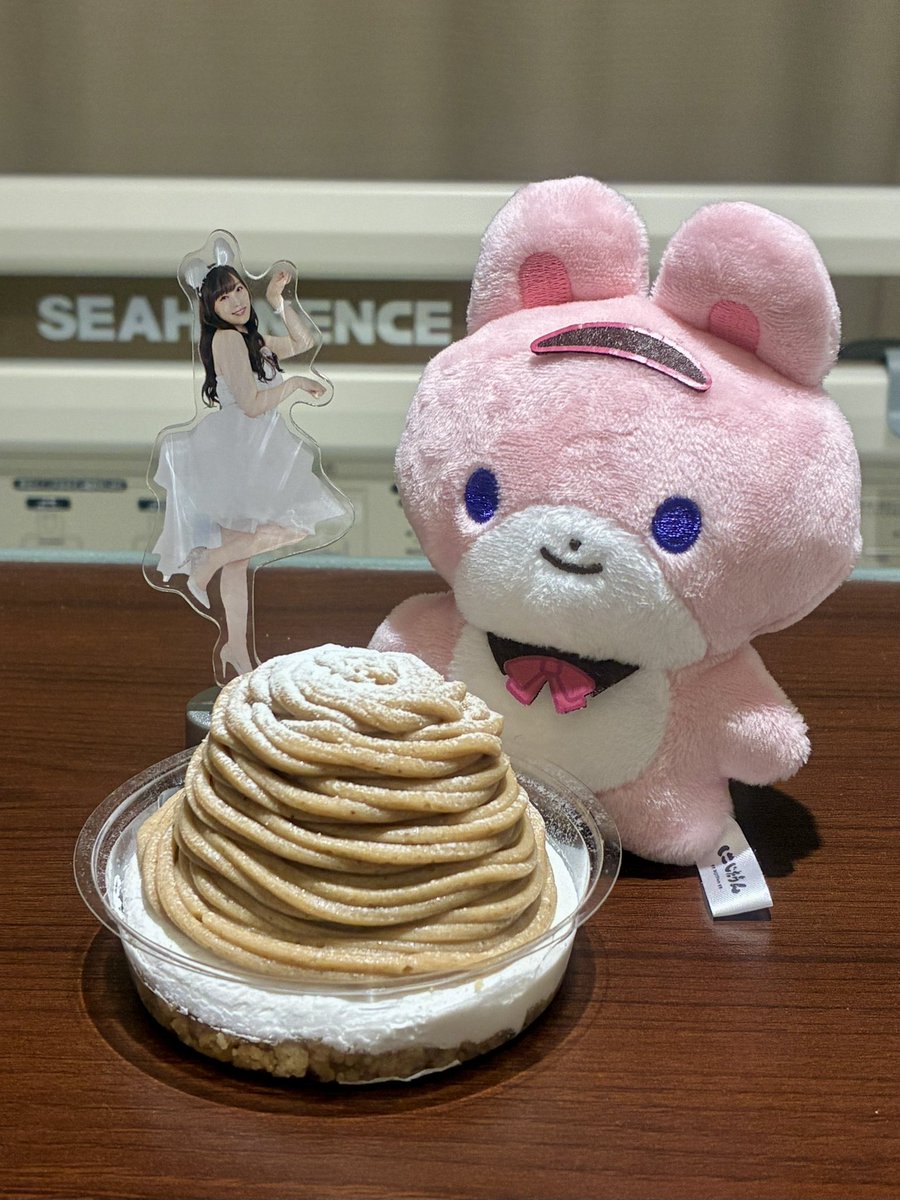 ご褒美のモンブラン🙌🏻

ウェディングドレスにしか見えない2019バーイベ聖ちゃん&amp;んごたうんちゃんを添えて