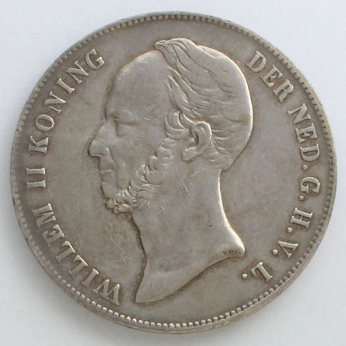 1847年 ウィレム II 2.5グルデン 大型銀貨 1847年 ウィレム II 2.5グルデン 大型銀貨 1847年 ウィレム II