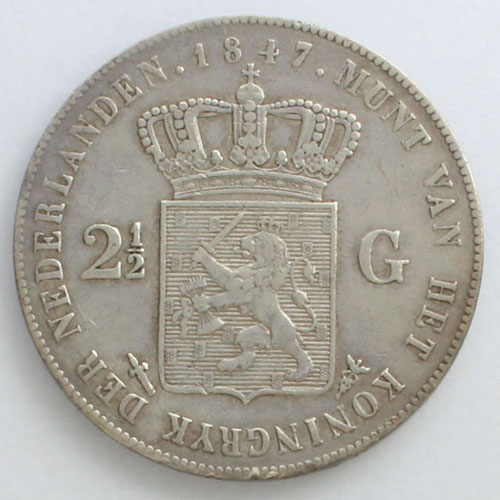 1847年 ウィレム II 2.5グルデン 大型銀貨 1847年 ウィレム II 2.5グルデン 大型銀貨 - メルカリ