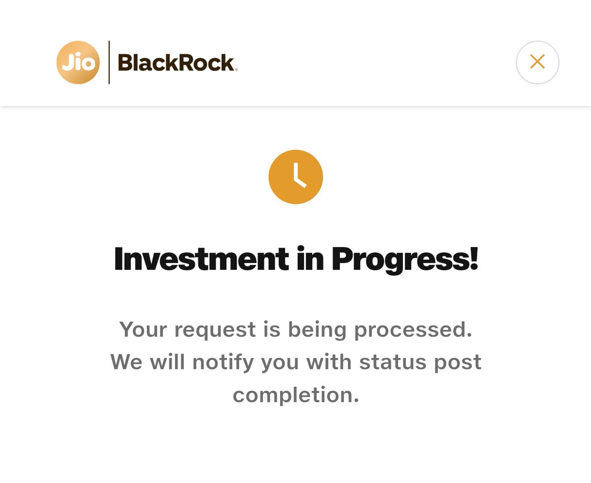 patel_grv's tweet image. @JioBlackRockmf Onboarding process was very bumpy, yesterday after trying for an hour, Investment is in Progress, still unable to see order details under &quot;My Orders&quot; not sure the process is completed or few steps are pending from my side.

#TestingByGaurav