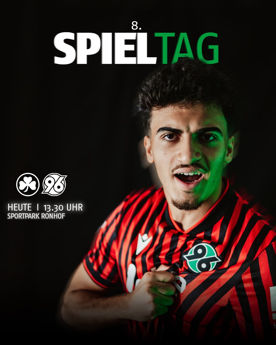 𝗦𝗣𝗜𝗘𝗟𝗧𝗔𝗚! 🏟️ Heute. 13.30 Uhr. Auf geht's, Hannover! 🙌

Alles zum Spiel: ➡️ hannover96.de/app.

#SGFH96 #H96 #NiemalsAllein ⚫️⚪️💚