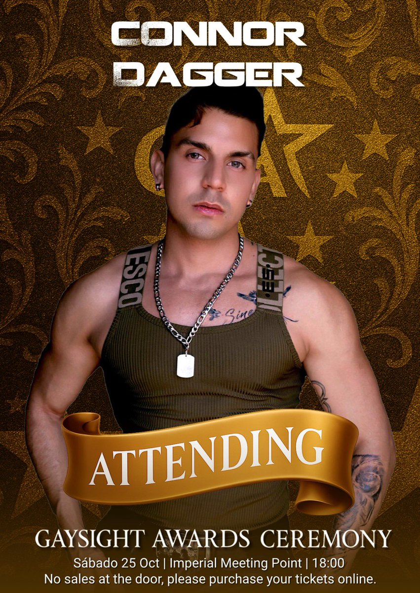 gaysightawards's tweet photo. Twitter
🇬🇧🎉 Great news! @ConnorDagger1 will be at the event! 🔥 Meet your favorite star in person! Get your pass NOW and don’t miss out! 🎟️ https://t.co/sgiO5barfG✨ #MeetAndGreet #GetYourPass #Event2025 #VIP
🇪🇸 📣 ¡Gran noticia! @ConnorDagger1 estará en el evento! 🔥 Encuentra a tu estrella favorita en persona! Consigue tu pase YA y no te lo pierdas! 🎟️✨ #ConoceAlActor #ConsigueTuPase #Evento2025