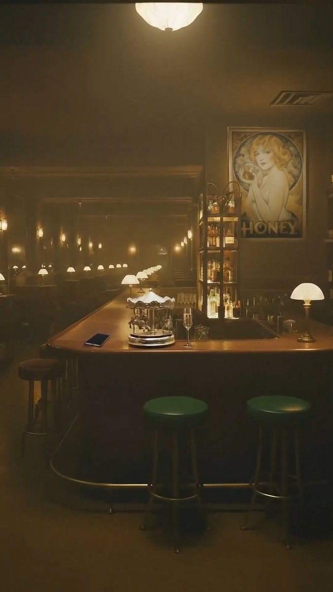 KelseyJewKnow's tweet photo. Spot the difference 
Pic 1- left *red* barstools, all lights are half circles, poster face not smiling, different drinks on shelves
Pic 2- left *green* barstools, top lights ball-shaped, poster smiling, also orange napkin coaster missing, extra lights on sides/back of bar https://t.co/czQZm56PY2