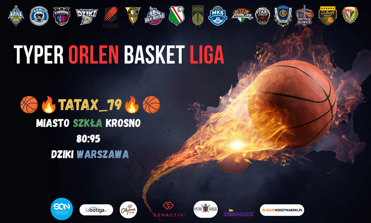 SebastianTyper's tweet photo. Drugi dokładny wynik w tej kolejce trafiony🏀🔥💪Wow🙆
Hej @dzikiwarszawa tym razem padło na Was!🔥 Gratulacje i brawa dla
🔥🏀@Tatax_79🏀🔥
@SQNPublishing
#Labotiga
#plkpl
@PLKpl
@OstreDzieje
https://t.co/zQS4usV5TX
#KRÓLTYPERA
@KicktippPL https://t.co/XWN9yS4644