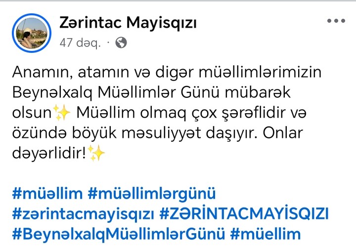 #muellim #müellim #BeynəlxalqMüəllimlərGünü #müəllim #müəllimlərgünü #5oktyabrmüəllimlərgünü #zərintacmayisqızı #viral #Trending