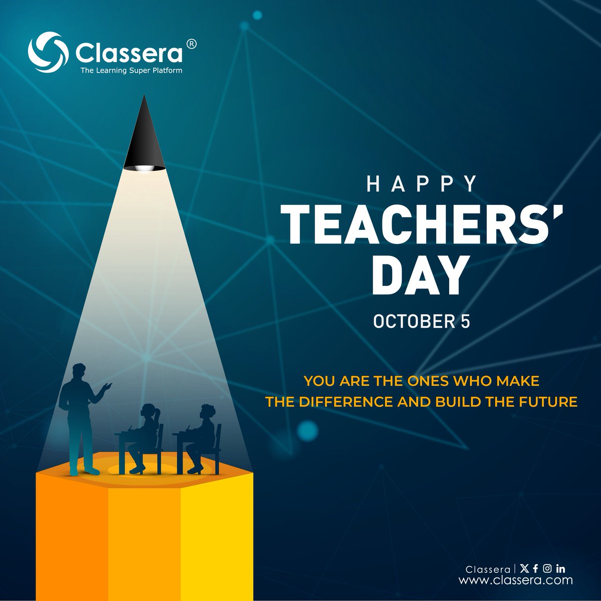Classera's tweet image. 👩‍🏫✨ On #WorldTeachersDay, we celebrate those who inspire minds and shape the future. 🌱📚
At #Classera, we empower teachers with smart EdTech solutions that make learning more interactive, efficient, and inspiring. 🚀
Thank you for making #education your lifelong mission! 💚