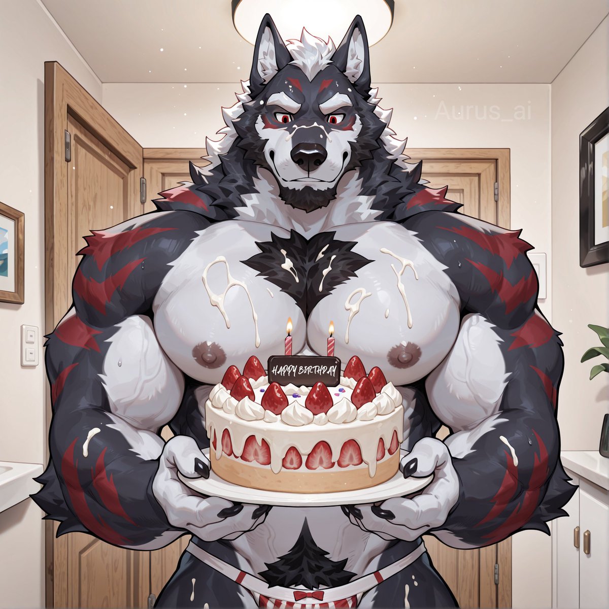 Good afternoon everyone👋, I have two pieces of news for you.
1- Today is my birthday 🥳🎉 
2- I have created a new character, which is depicted on this art.
(This design may not be the final version)

#AIart #Yiff #furry #furryart #NSFW