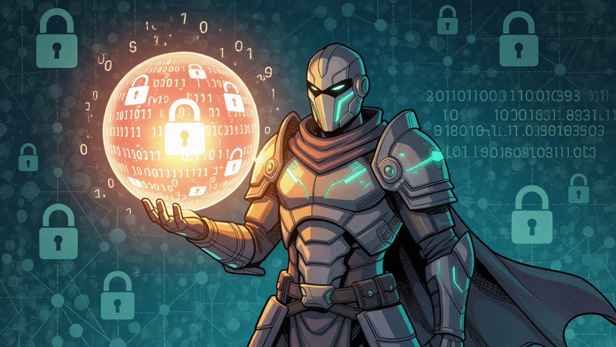 Guardian of Privacy standing tall where trust becomes a fortress, shielding your world with <a href="/zama/"></a>  unyielding encryption, and keeping your data safe for generations to come #ZamaCreatorProgram