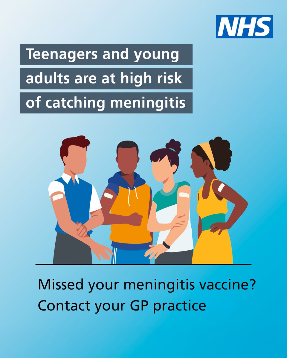 NHSuk's tweet image. It’s #WorldMeningitisDay.  
 
Meningitis can be life-threatening and result in permanent damage to the brain or nerves.  
 
Several vaccinations offer protection against it – find out more ➡️ nhs.uk/conditions/men…
