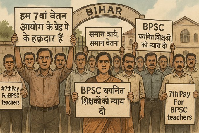 SweetLove21365's tweet photo. सभी बीपीएस से नियुक्त विद्यालय अध्यापको एवं विशिष्ट शिक्षकों को 7th पे का लाभ अभिलंब दिया जाये।
#BiharTeachersMatter  #BiharTeachersMatter 
#नीतीशजी_शिक्षकों_का_वेतन_कब_बढ़ेगा 
#CMNitishGive7thPayToTeachers 
#NitishKumar https://t.co/Tm6EsNo7Ih