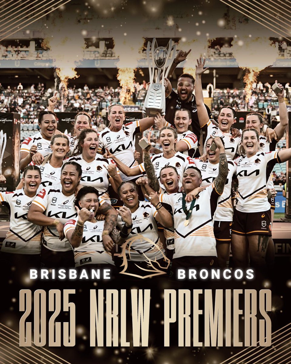 NRLWomens's tweet image. Your 2025 NRLW Premiers - The Brisbane Broncos! 🏆