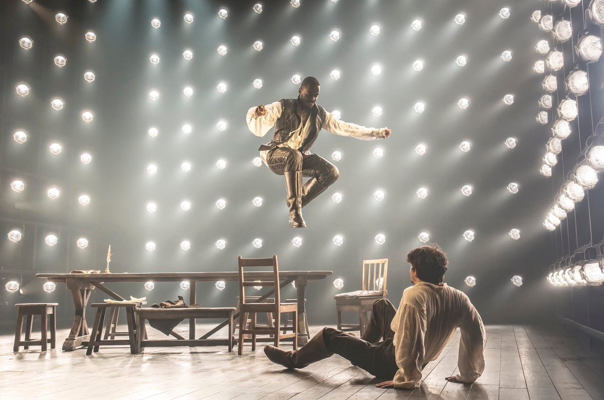 BrigitteUhrmann's tweet photo. I love mindgames about what might have been. Shakespeare and Marlowe, collaboration, infatuation, spy recruiting? Who knows. #BornWithTeeth is clever, cheeky, funny, thrilling. #NcutiGatwa and #EdwardBluemel excel. https://t.co/5Ca2RZpVoG
