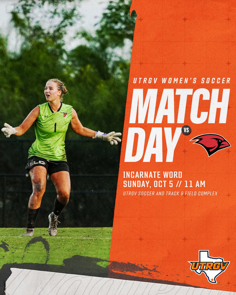 UTRGVWSoccer's tweet photo. Sundays are for soccer 🤩

⏰ 11 AM
🆚 Incarnate Word
📍 UTRGV Soccer and Track &amp; Field Complex

FREE Soccer Pass ➡️ https://t.co/wYCQwjzrzI

💻🇺🇸 https://t.co/pSv07zjEyk
💻🌎 https://t.co/21riqpEcYc
📊 https://t.co/e2qH1vUdT4

#UTRGV #RallyTheValley https://t.co/KLm1pqSH3S