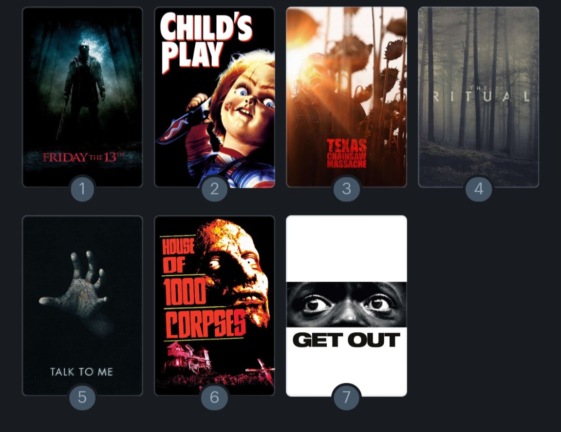 Slappa_WWE's tweet image. Everything I&apos;ve watched so far in the horror season
