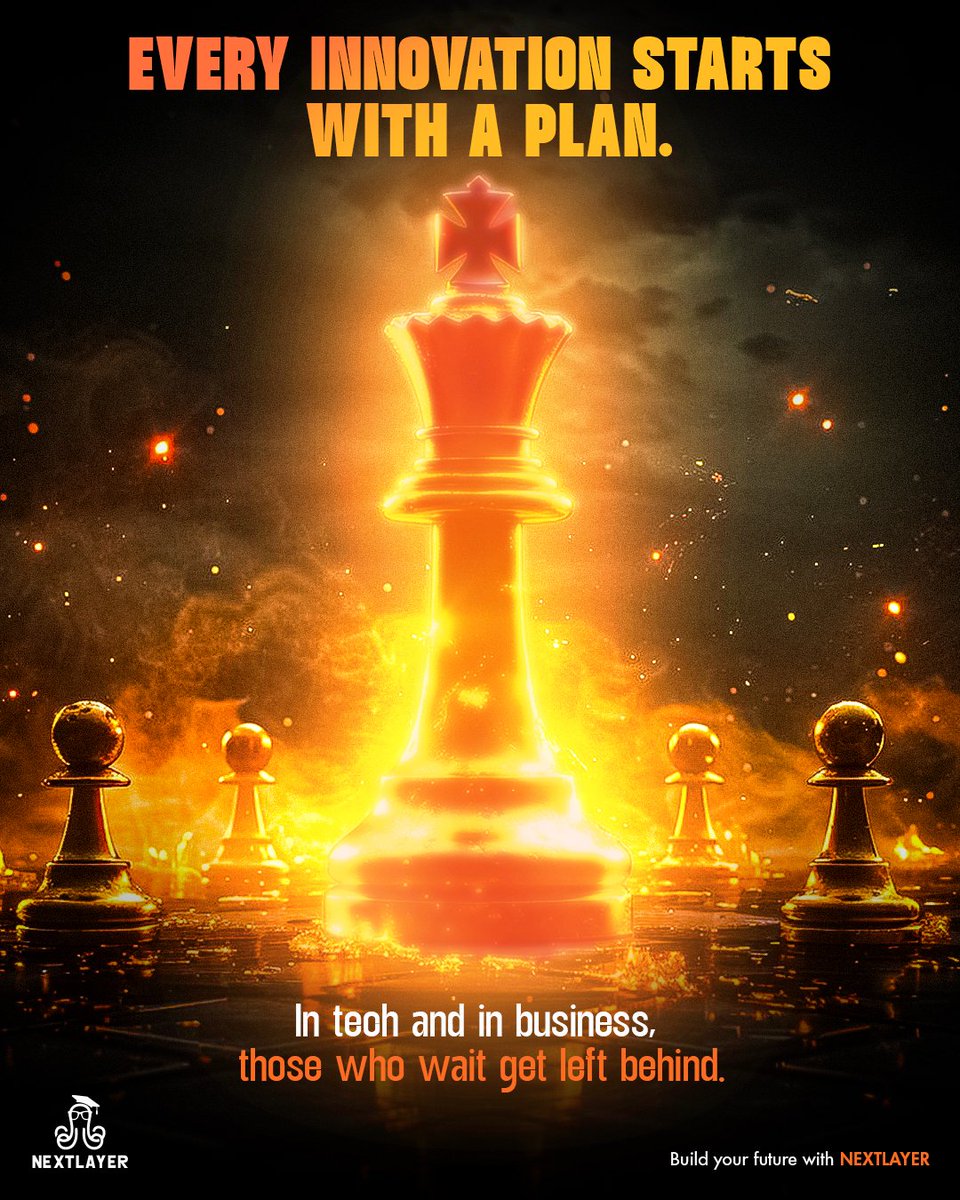 NextLayer25's tweet photo. ♟ Every innovation starts with a plan. At NextLayer, we think ahead, innovate boldly, and execute with purpose. In a fast-changing world, strategy defines success. 💡🚀

#NextLayer #Innovation #TechStrategy #FutureReady #Leadership #DesignThinking #GrowthMindset https://t.co/pxksJZMmij