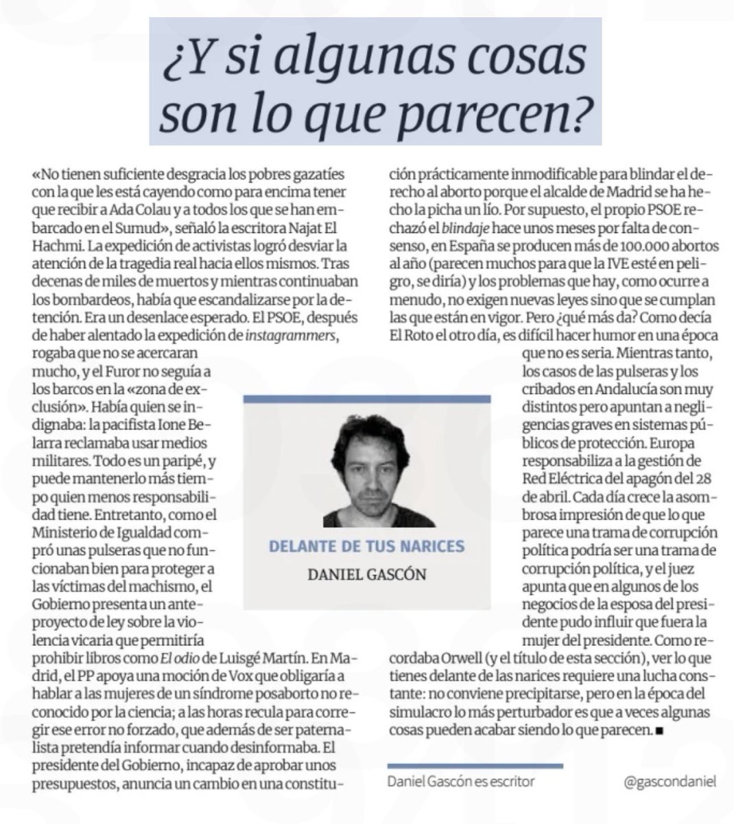 ¿Y si algunas cosas son lo que parecen? elperiodicodearagon.com/opinion/2025/1…