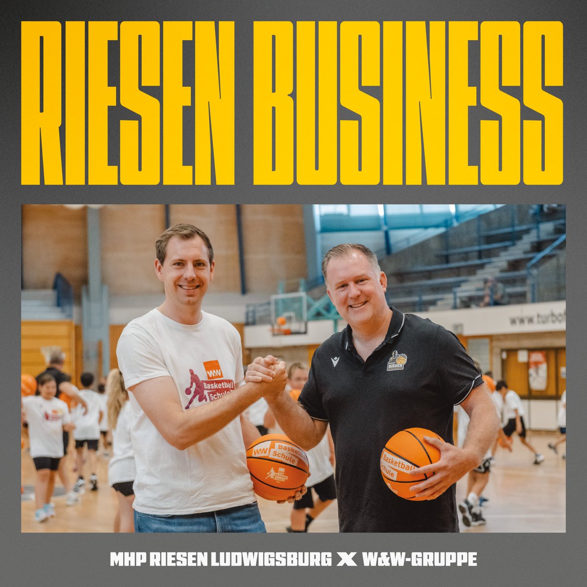 📝✅ | Heute Abend ehren wir zum dritten Mal die All-Stars der <a href="/wundw/">W&W-Gruppe</a>-Basketballschule. Der Schlusspunkt des vergangenen Schuljahres wird dabei nur ein Zwischenschritt sein: Unser Gemeinschaftsprojekt wird bis mindestens 2⃣0⃣2⃣8⃣ fortgesetzt! 

#RIESENBusiness | #allesfürgelb