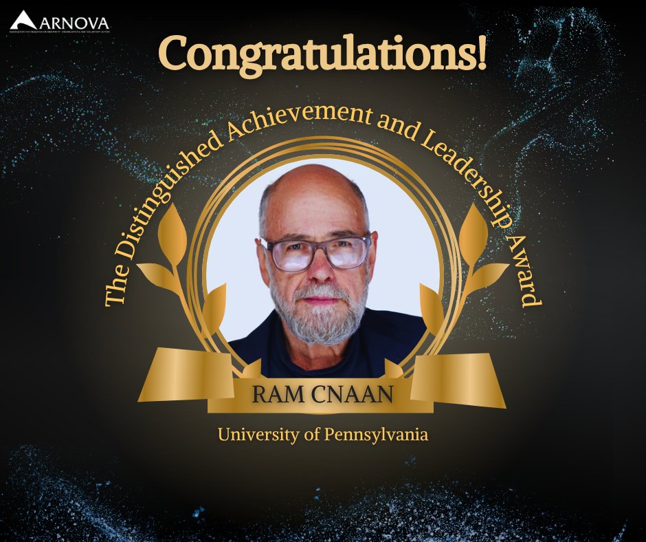 𝗖𝗼𝗻𝗴𝗿𝗮𝘁𝘀 𝘁𝗼 𝗗𝗿. 𝗥𝗮𝗺 𝗖𝗻𝗮𝗮𝗻 (<a href="/Penn/">Penn</a>), recipient of ARNOVA’s 2025 Distinguished Achievement and Leadership Award!

A pioneer in studying volunteerism and faith-based organizations, Dr. Cnaan’s work has reshaped our understanding of civic life.

#2025ARNOVAawards