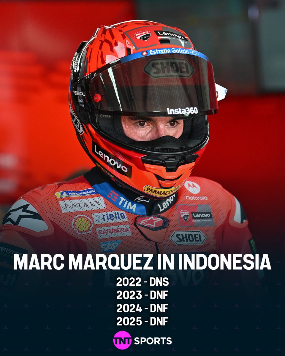 bikesontnt's tweet image. The Mandalika Curse continues 🙈

Marc Marquez has still never finished a full race at the #IndonesianGP since it's introduction to the #MotoGP calendar in 2022 💥