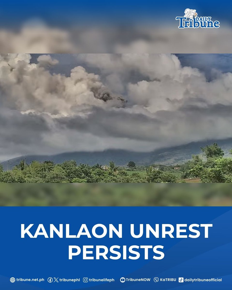 tribunephl's tweet image. Kanlaon Volcano in Negros Island released a weak ash emission on Sunday morning according to the Philippine Institutie of Volcanology and Seismology (Phivolcs). | Kimberly Ojeda, visuals Sheila Figueroa

Read more at: tribune.net.ph/2025/10/05/kan…

#dailytribune #kanlaon #philvolcs