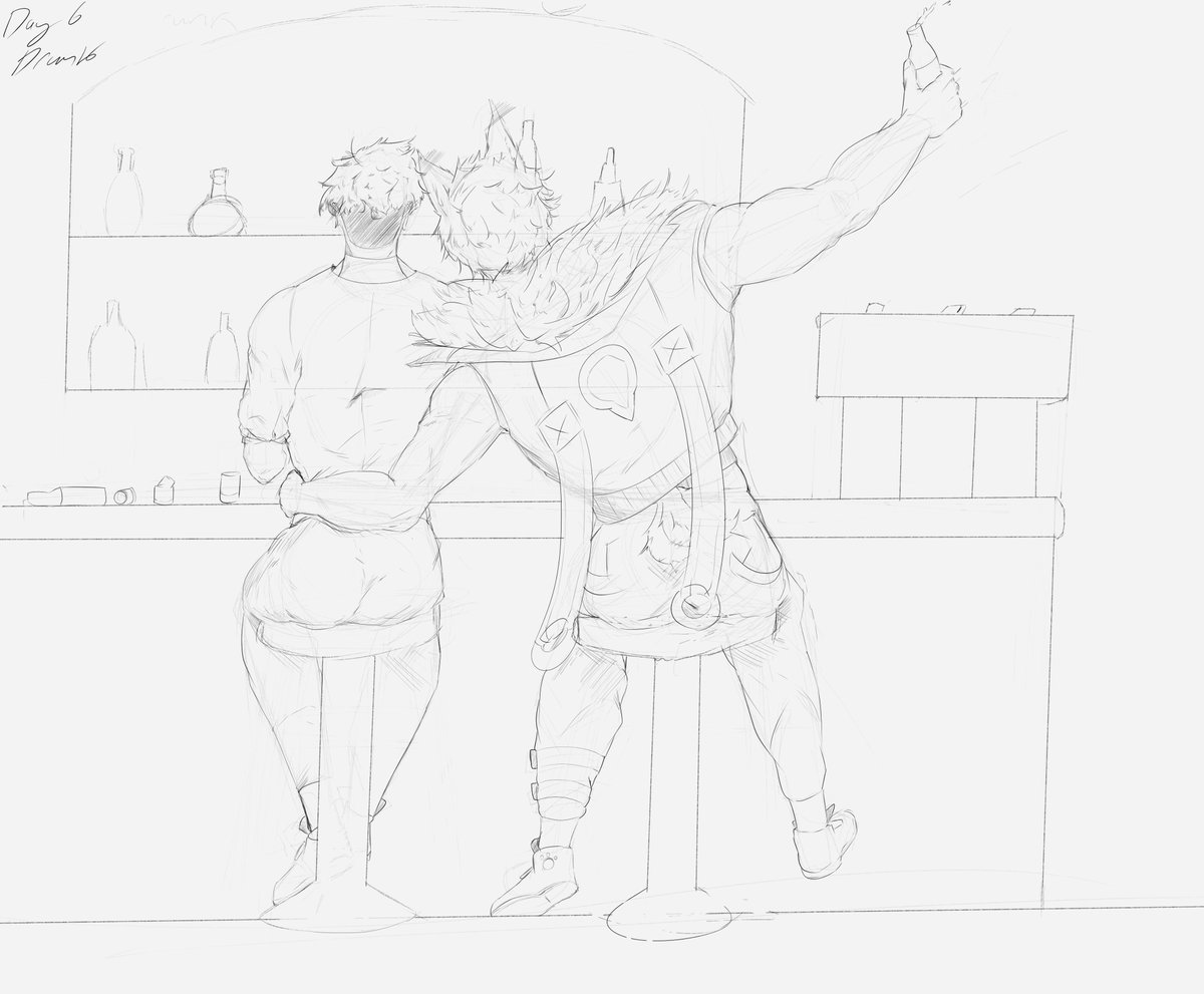 #Settphel #settphelweek i like to imagine an affectionate and slightly rowdy drunk sett, and an equally clingy drunk phel