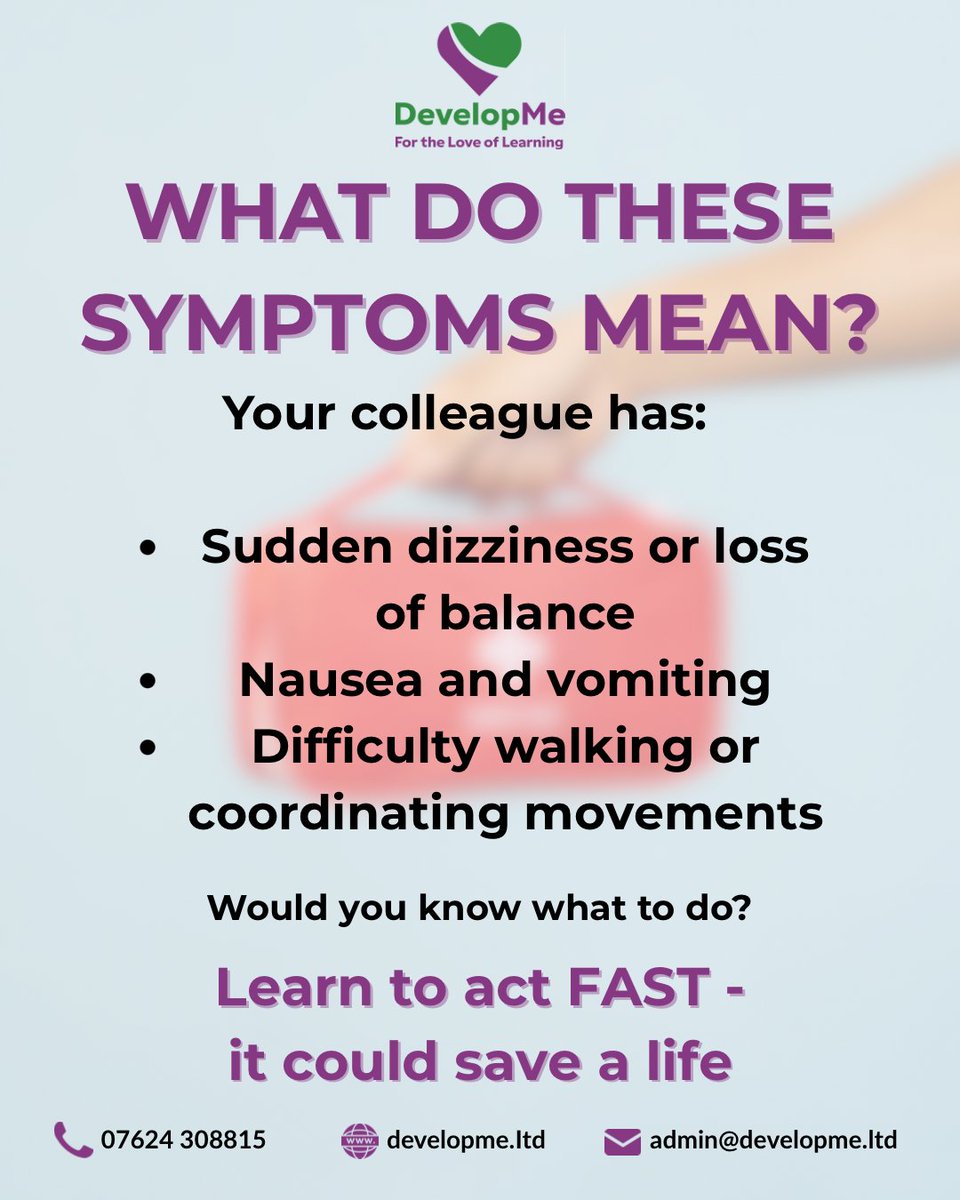 developmeltd's tweet image. ANSWER: A concussion
Dizziness, nausea, and loss of balance after a bump to the head? 🚨 These could be signs of a concussion. Always get checked and never ignore it. 
#WhatDoTheseSymptomsMean #ConcussionAwareness #DevelopMe
