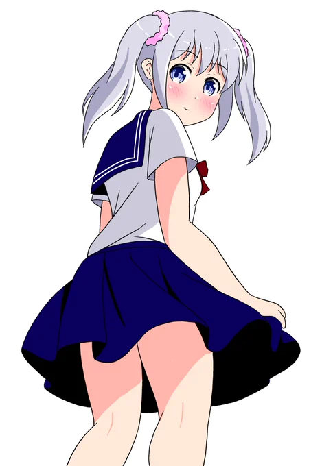 #創作イラスト #創作キャラ #銀髪ツインテールの後輩ちゃん