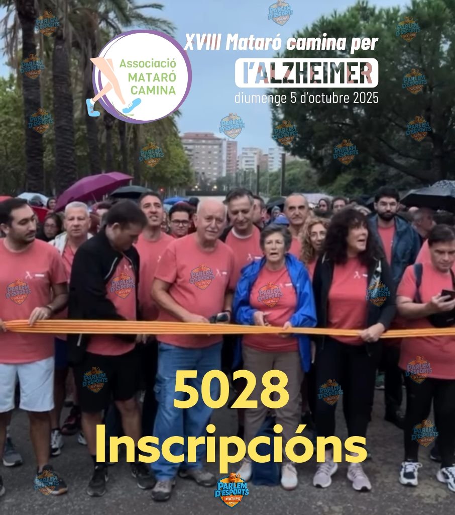 👉 Èxit de la 18a edició de “Mataró Camina per l’Alzheimer” amb 5.028 inscripcions. Volem felicitar de tot cor l’organització, els voluntaris i tots els participants que han fet possible aquest gran esdeveniment 👍 👏 #matarocamina2025 #Alzheimer #Mataró #Maresme #Catalunya