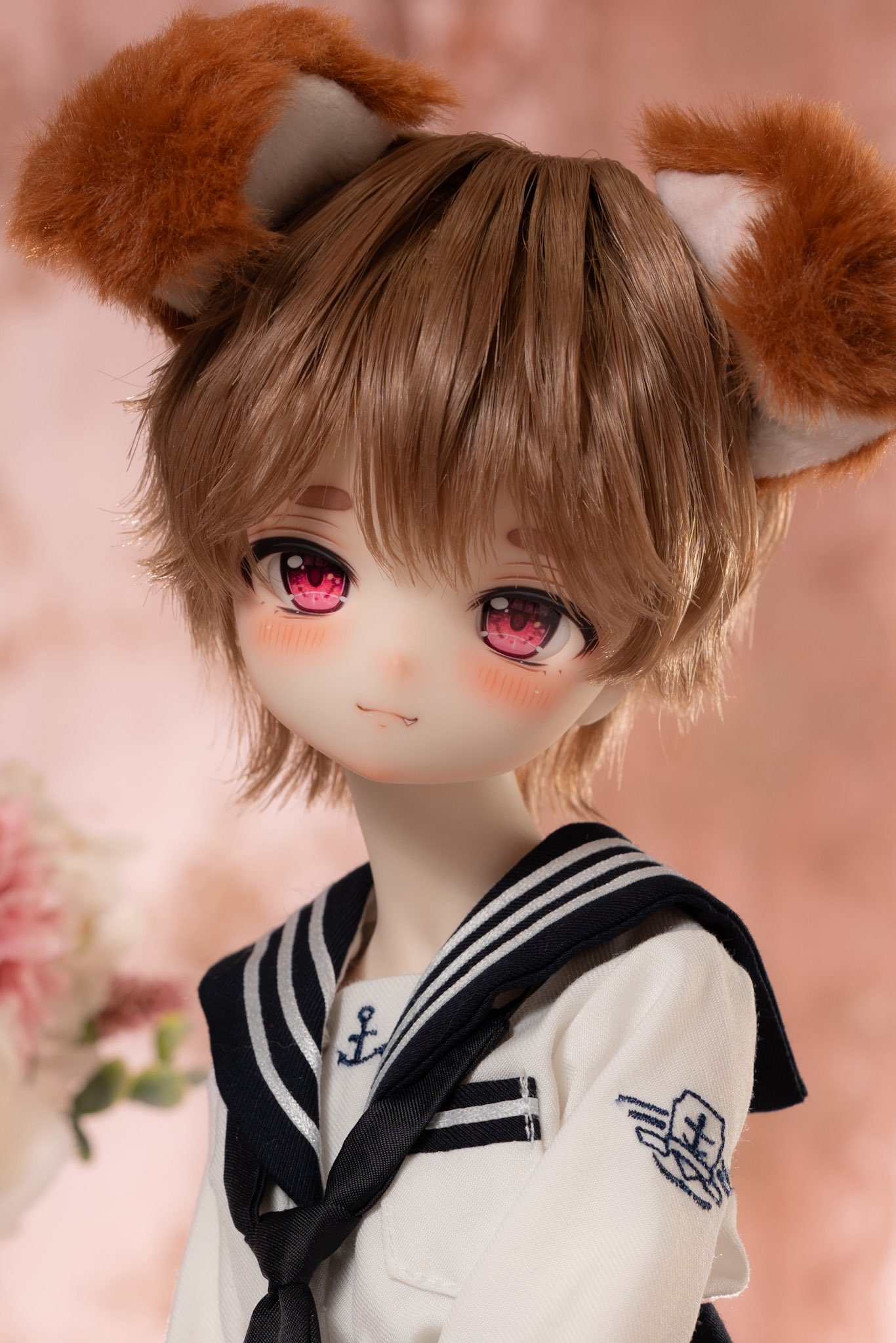 ［作家Megmeg's Doll様の許可有り］いい様専用オーダー あ*）様 ［作家Megmeg\u0027s Doll様の許可有り］♧くまちゃんピンク あみ Doll