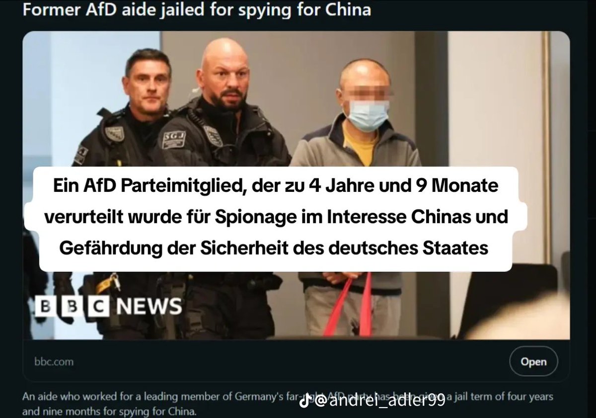 Die #AfD bringt #Deutschland international ins Gespräch.

#AfDwirkt 
#Deutschlandabernormal?
#Faschismus 
#Rassismus 
#SchandeDeutschlands
#SchandeEuropas 
#gesichertrechtsextrem
#AfDVerbotSofort