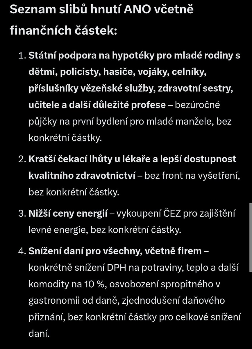 Enela96's tweet photo. Kdybyste potřebovali seznam slibů ANO 😉 https://t.co/61hxsW6KZd