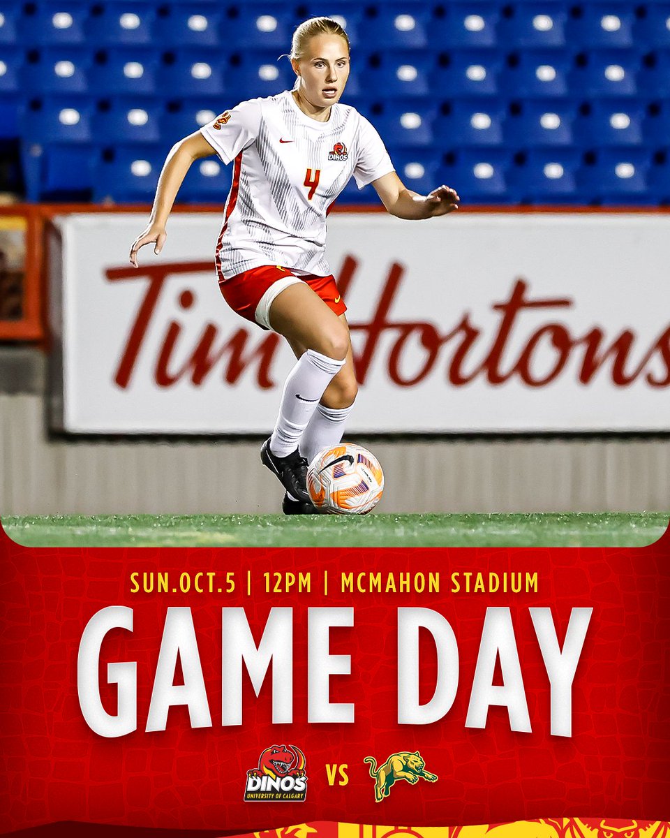 It's our Breast Cancer Awareness Game!

🦖 🆚 🐱 
⏰: 12PM 
📍: McMahon Stadium 
📺: canadawest.tv
🎟️: GoDinos.com/tickets

#GoDinos
