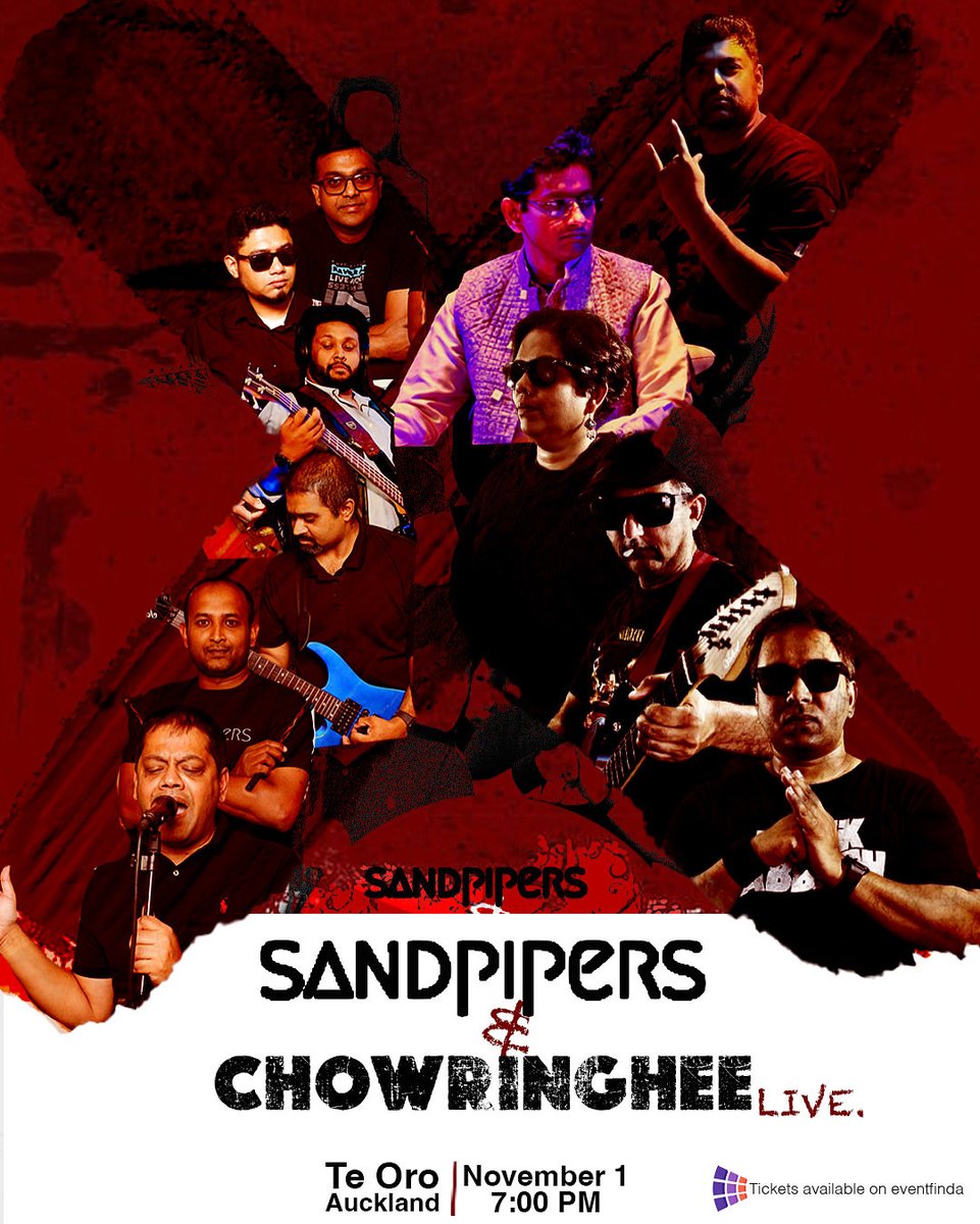 RoopamLive's tweet photo. Get ready for an electrifying night with Chowringhee &amp; Sandpipers as Bangla Rock marches on in Auckland!

📅 1st November 2025
📍 Te Oro
🔥 Tix: https://t.co/Ikndlh0qYn

🎟️ Don’t miss out — grab your tickets now!

#BanglaRock #TeOro #LiveMusic #ConcertAlert https://t.co/tVYnh0tyov