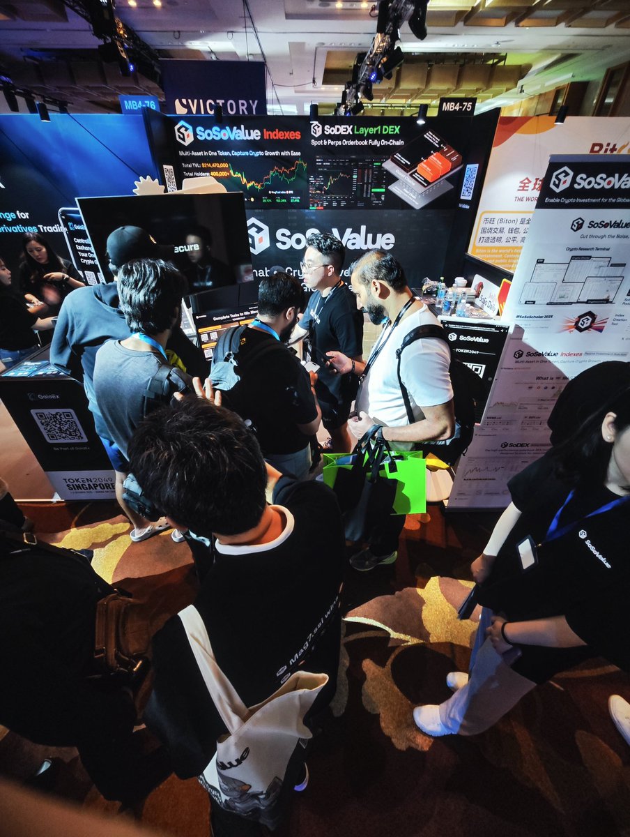 At the TOKEN2049☄️ event in Singapore. The <a href="/SoSoValueCrypto/">SoSoValue</a> <a href="/sodex_official/">SoDEX</a> logo is very prominent 💯right here. Skin in the game is something we should do, even though it's just the beginning. 💫It's never too late. Moon☄️☄️☄️☄️☄️