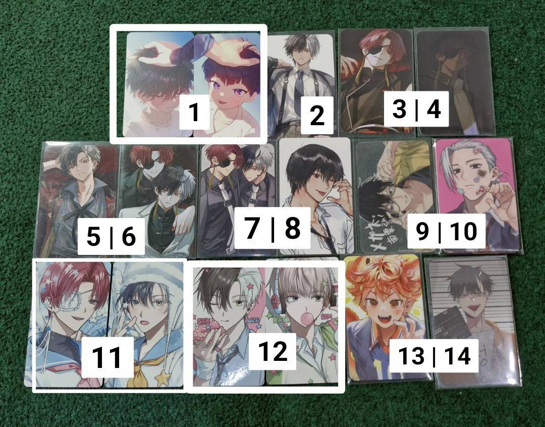 Warung_gepeng's tweet photo. 1 35.000
2 - 7 15.000/each
8 - 9 15.000/each
10 90.000 (photocard set pict 2)
11 - 12 35.000/each set
13 15.000
14 15.000 (double side photocard nrhs) https://t.co/oc4Q81IH8K