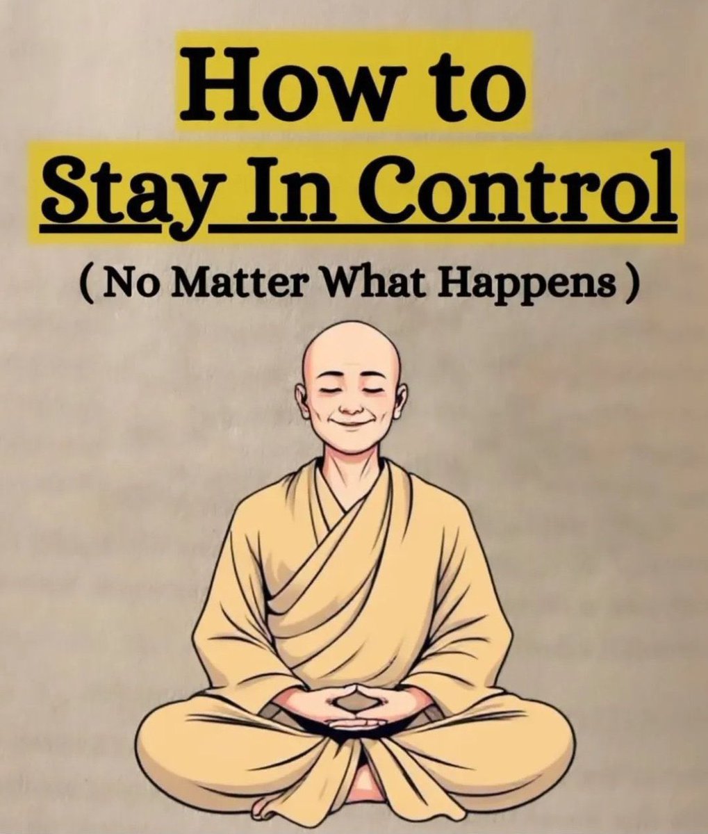 How to stay in control (no matter what happens):

- Thread 🧵