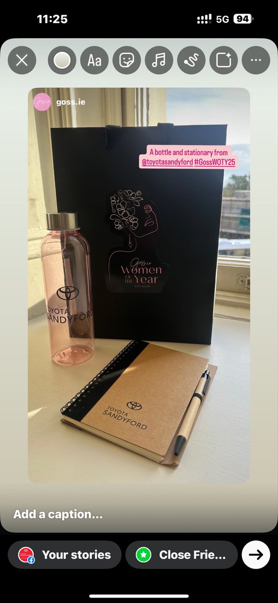 Best of luck today to all the Amazing entrants for the Goss.ie Women of the Year Awards  #toyotasandyford #sponsor #goodiebags #womenoftheyear2025 #Goss.ie #gosswoty25 <a href="/goss/">Adam Goss</a>.ie