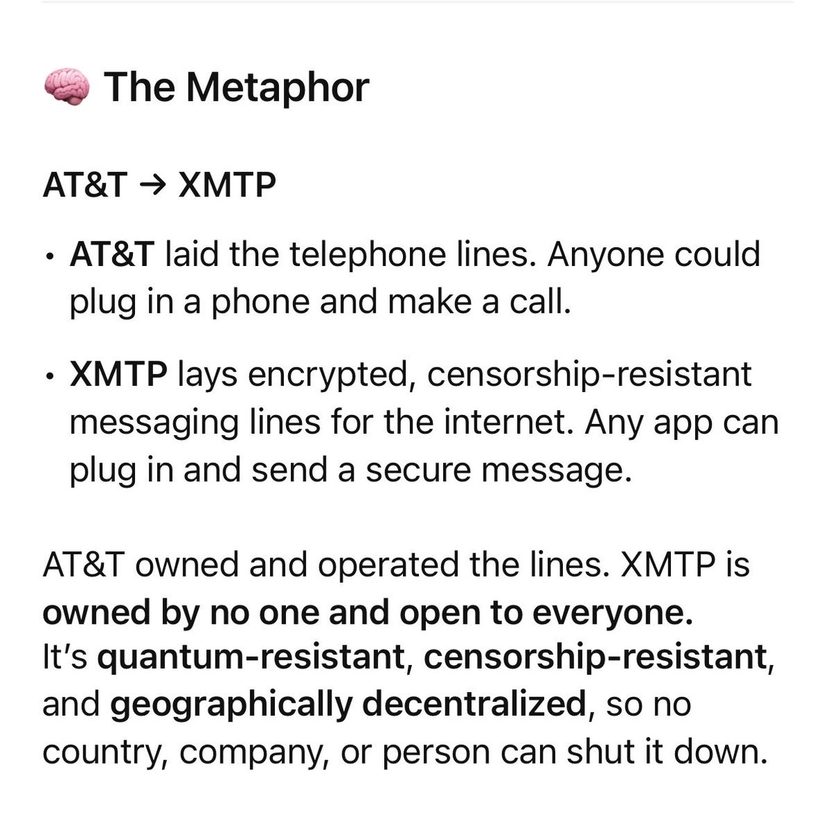 ShaneMac's tweet image. Want to explain @xmtp_ to your mom? 

Here ya go!