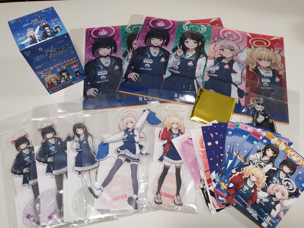 BTXJTEDJ's tweet photo. イラストカードコンプできました🎂
ミナはラス1だったのでお迎えした🥺
#ブルアカ
#アニメイト
#スイーツ部
#カズサ
#アイリ
#ヨシミ
#ナツ
#おーたむふぇあ2025 https://t.co/BoBKKfLruq