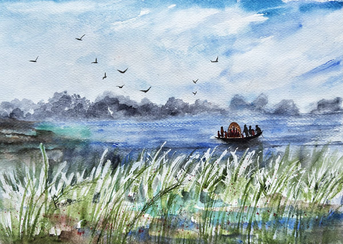 ladynarrator's tweet image. Used the watercolour papers scored from Florence and the result is quite lovely. Finished this one just after Bijoya. Should I offer it to my Bong Followers as ‘Giveaway’? What say Bengali Art Lovers?
#art #artmoots #artist #ArtistOnX