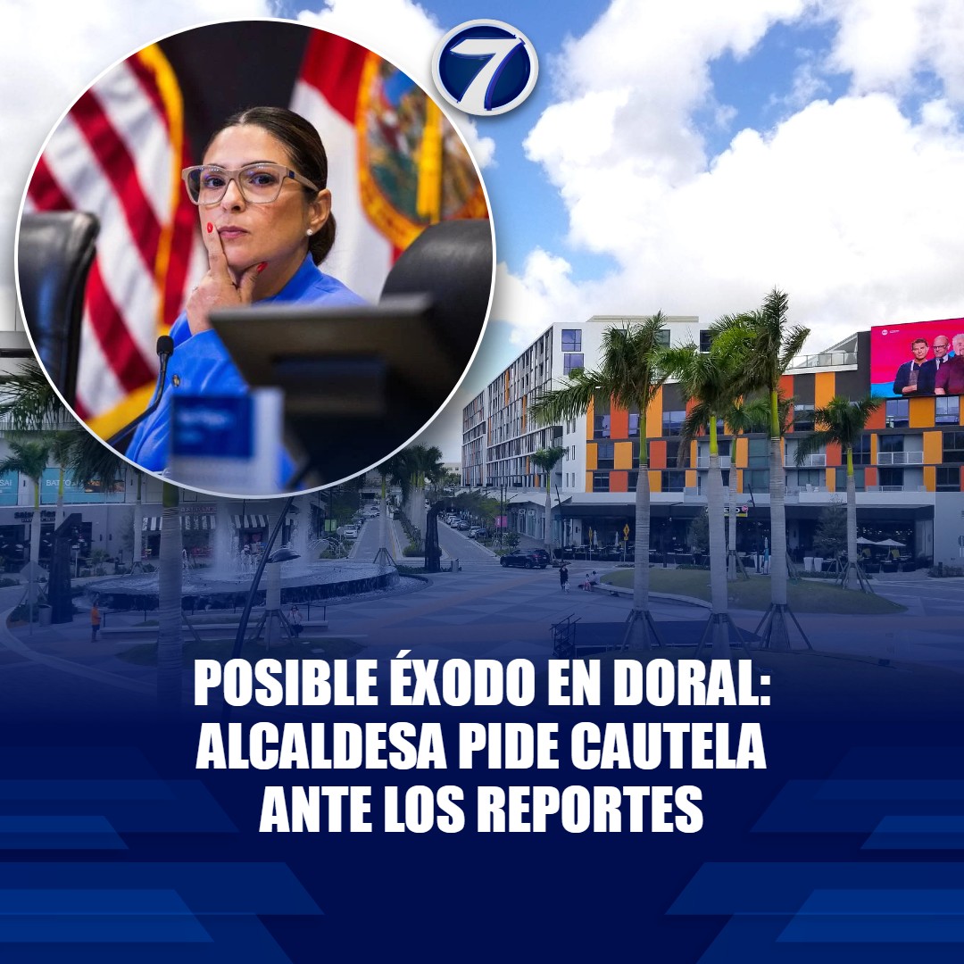 Noti7Guatemala's tweet image. ¿#Éxodo en #Doral, Florida? Reportes lo sugieren; alcaldesa pide cautela 😨➡ bit.ly/4pWaVuE