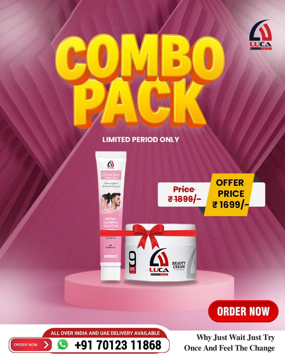 Luca_Cream's tweet photo. LUCA FACE WHITENING CREAM 
Order Now 
+917012311868

whatsapp
https://t.co/KzFzpuqc8A

𝐴𝑣𝑎𝑖𝑙𝑎𝑏𝑙𝑒 𝑖𝑛
UAE 🇦🇪 QATAR 🇶🇦
SAUDI 🇸🇦 OMAN 🇴🇲
KUWAIT 🇰🇼 BAHRAIN 🇧🇭
 INDIA 🇮🇳

#lucamixing 
#lucamixingcream 
#lucafacecream #lucacream
#lucamixingfacewhiteningcream
#lucaFacebeauty https://t.co/kYfXDTWMpk