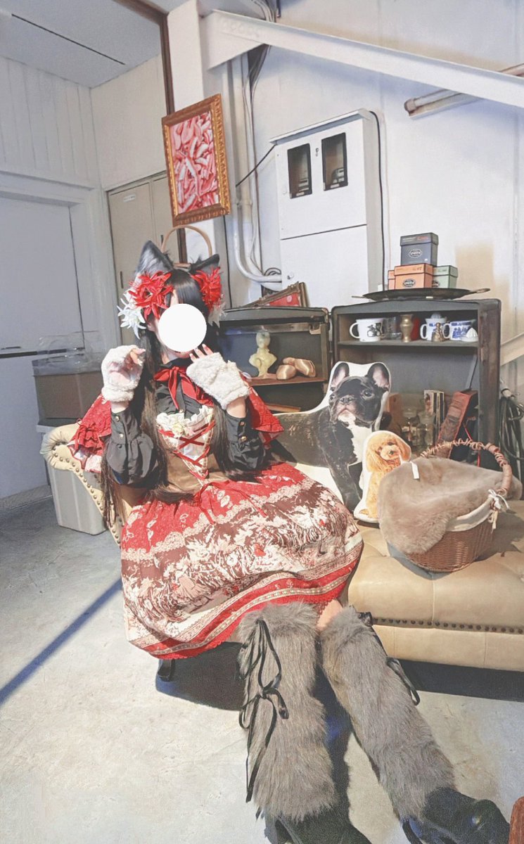 👻ハロウィン会🎃

お洋服はパイレーツの「黒い森の乙女」でした🥀

コーデテーマは
〝赤ずきんに夢中なオオカミさんに片想いしてる、オオカミの女の子🐺🎀〟笑

赤ずきんになれば彼に振り向いてもらえるかも…＿＿。なんて🥺

#Lolitafashion #ロリィタ #ロリィタりり