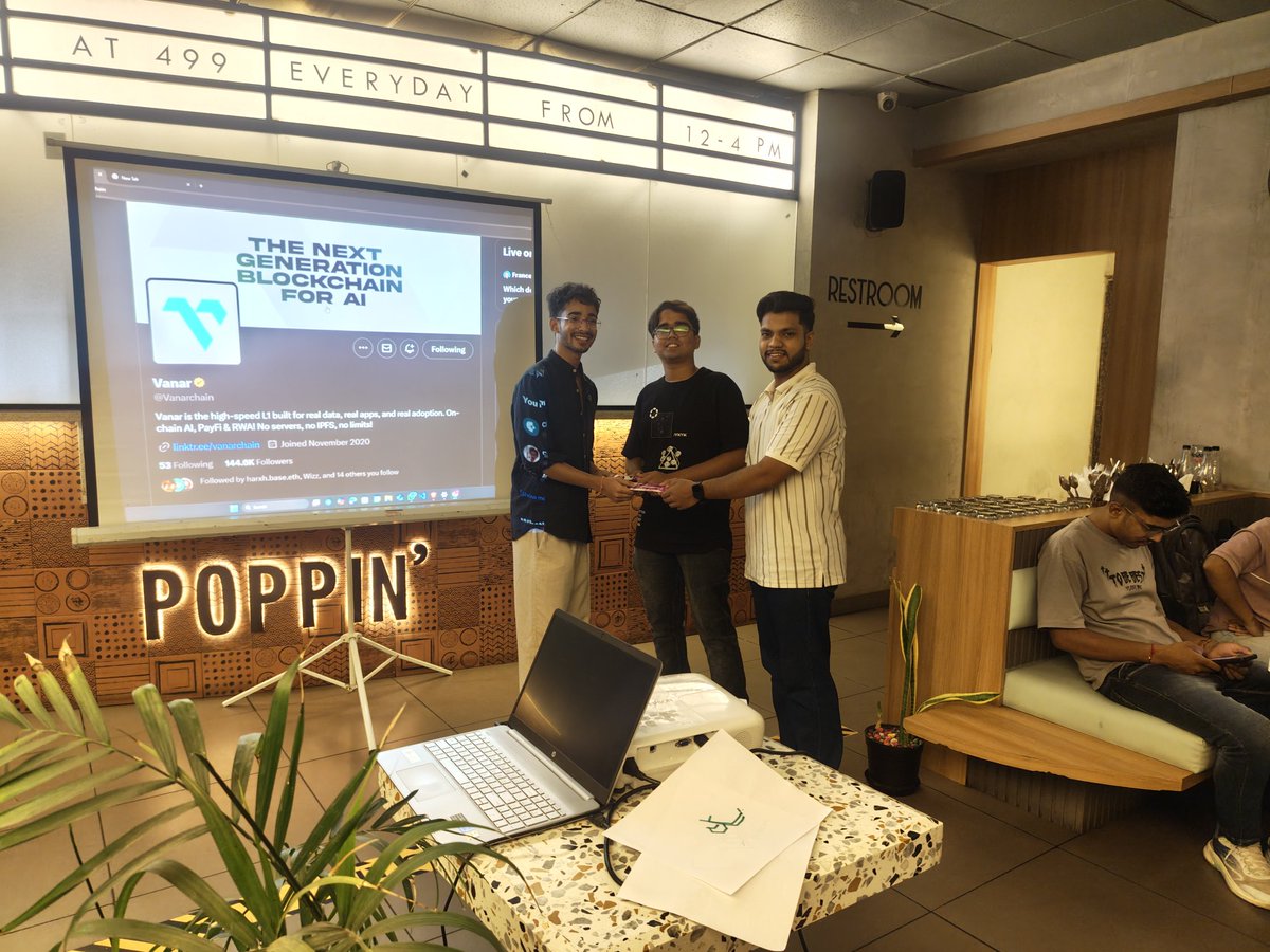 theakhileshwar's tweet image. Feeling proud to be the winner of the Blindfold Challenge at Vanar Connect: DevXCreators Eve, organized by @Vanarchain @WizzHQ.
Created the VanarChain tag blindfolded and earned the top spot.
Grateful for this fun and innovative experience.
#VanarChain #Wizz #AIMeetsWeb3 #WINNER