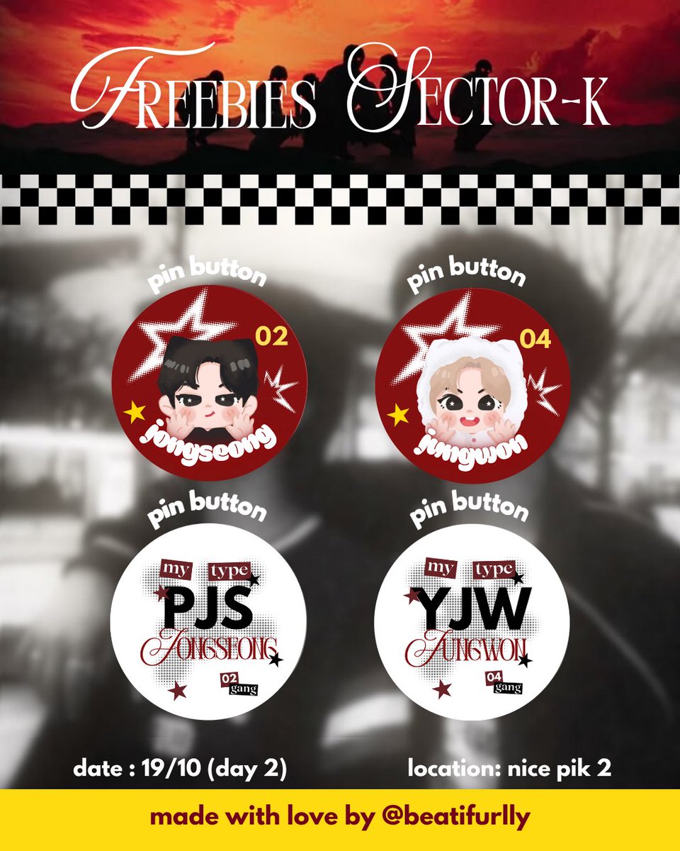 𖢷 ۪ ࣪  › day 2 sector-K in jakarta ׂ ۪    ˒୭

╰ freebies by <a href="/beatifurlly/">deyy ◡̈⁺ || nanang ismail</a> 

how to claim?
★ find me and say “hi adey”
★ first come, first serve
★ tag me if u got it

rt like are appreciated
not open for trades, very limited qty.

see u engene!