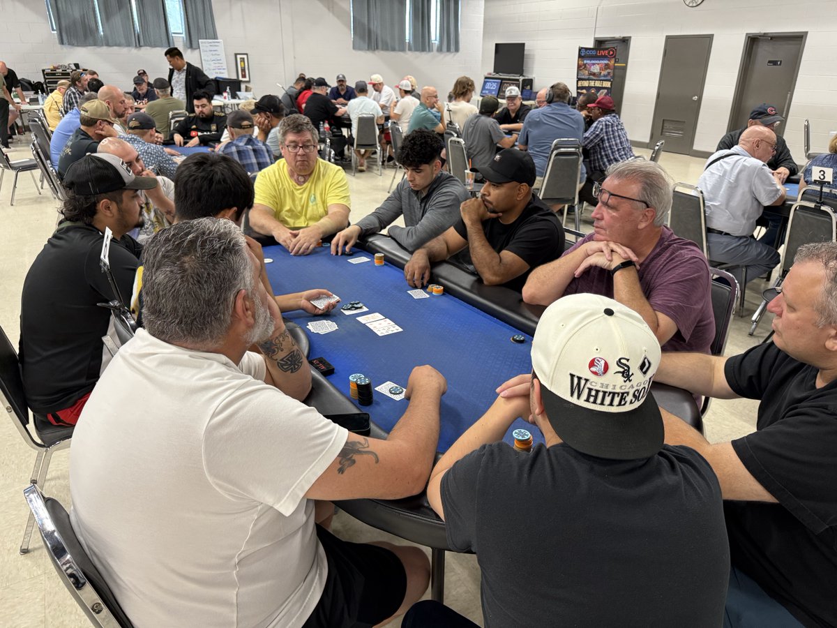 Charity poker TODAY 🎉 Sun Oct 5 @ Bridgeview CC!

💸 $1-2 NLH @ 12pm | $2-3 NLH
♤ 12pm $180 MEGA STACK (80K/15–25min)
♧ 2pm $20 Early Bird
♡ 4pm $100 Super Sunday Special
♤ 6:30pm $80 HORSE (Mixed Games Event #2)

👑 Cash is King $15K Giveaway — Play. Earn. Win.

#ccgpoker